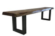 Pending - Corcoran Bench Live Edge Grey Sheesham Bench L 84" - Available with 6 Leg Styles