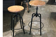  Corcoran Stool Adjustable Round Stool - Available with 2 Wood Types