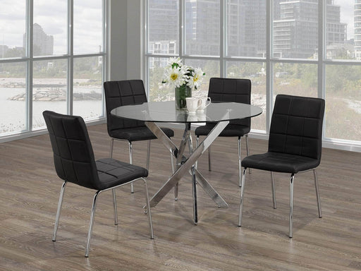 Pending - IFDC Black 5 Piece Dining Set - Available in 3 Colours