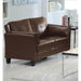Pending - IFDC Sofa Set Salmon Arm Tufted Loveseat in Faux Leather - Available in 2 Colours