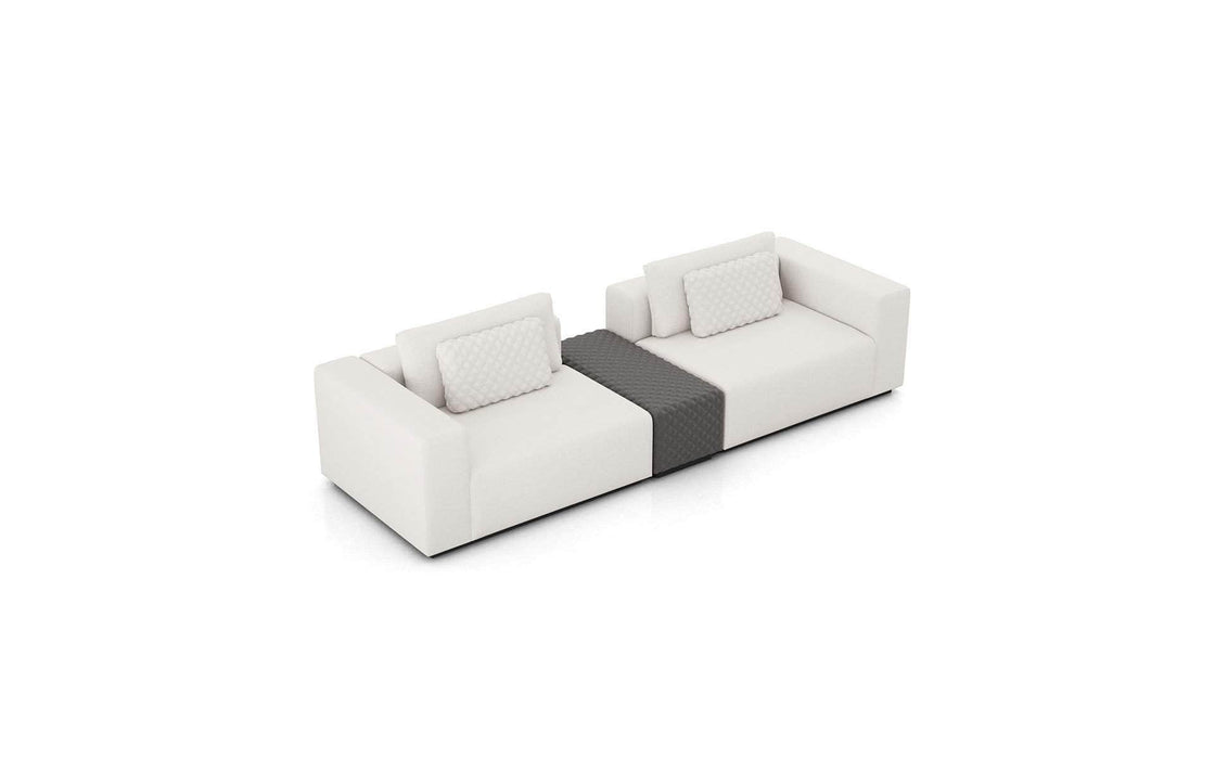 Pending - Modloft Sectionals Spruce Sectional Two Seat Sofa with Armrest in Chalk Fabric