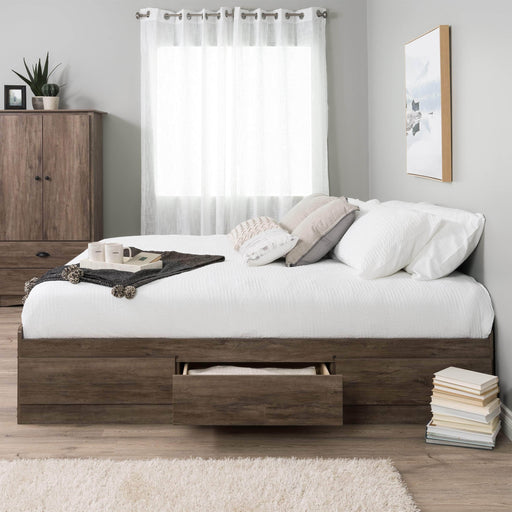 Pending - Modubox Platform Bed Queen Mate's Platform Storage Bed with 6 Drawers in Drifted Grey - Available in 2 Sizes