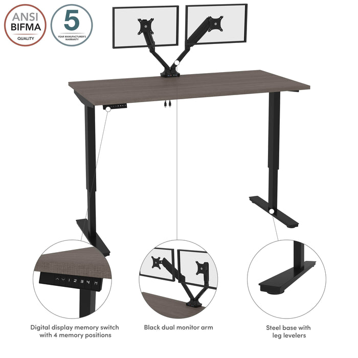 Pending - Modubox Standing Desk Universel 60W X 30D Standing Desk With Dual Monitor Arm - Available in 2 Colours