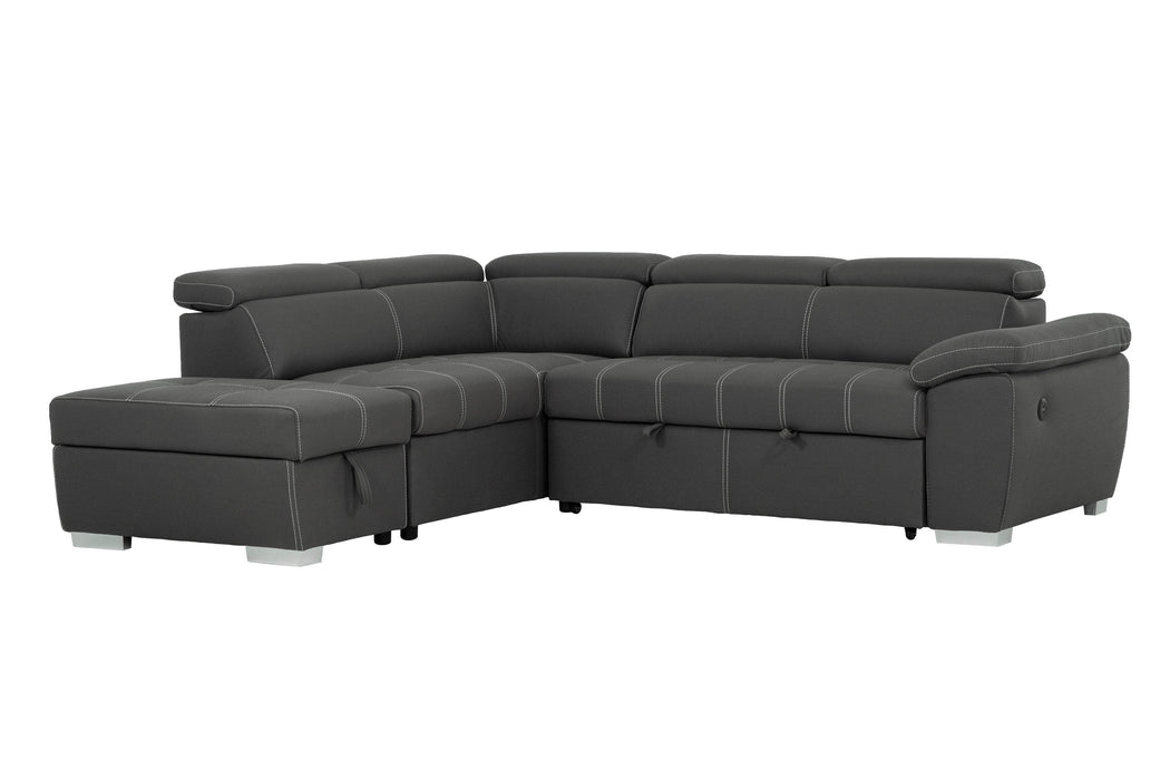 Pending - Primo International Sofa Bed Zinnia Sectional Sofa Bed With Storage In Black