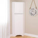 Prepac Elite Home Storage Collection White Elite Tall Two Door Corner Storage Cabinet - Multiple Options Available