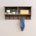 Prepac Entryway Grey 36 Inch Wide Hanging Entryway Shelf - Multiple Options Available