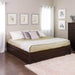 Prepac King / Espresso Select 4-Post Platform Bed with 4 Drawers - Multiple Options Available
