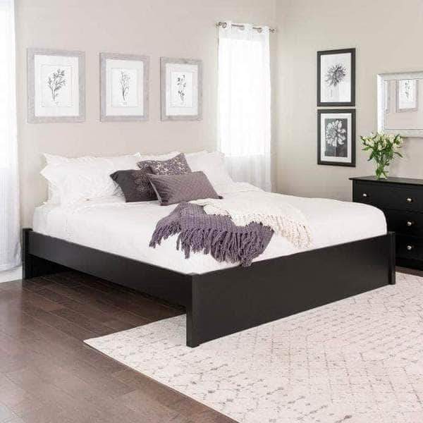 Prepac Platform Beds King / Black Select 4-Post Platform Bed - Multiple Options Available