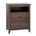 Prepac Yaletown Bedroom Collection Espresso Yaletown 2-Drawer Tall Nightstand - Multiple Options Available