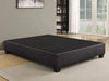 Primo International Bed Twin Grey Upholstered EZ Base Foundation Platform Bed