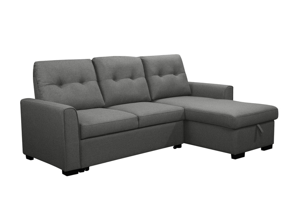 Primo International Sectional Sofa Subtle Grey Fiorenzo Sleeper Sectional Sofa with Storage Chaise - Available in 2 Colours