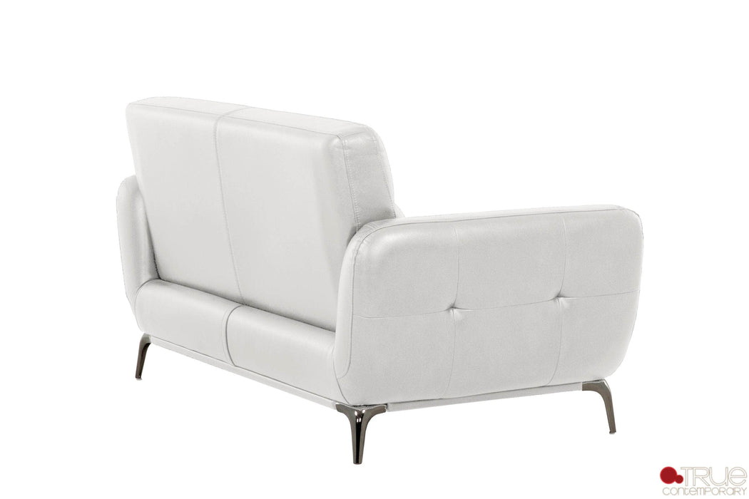 True Contemporary Sofa Set William 2 Piece Tufted Faux Leather Sofa and Loveseat Set - Available in 2 Colours