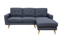 Urban Cali Sectional Dark Grey / Right Facing Chaise San Marino 87.75" Wide Tufted Linen Sectional Sofa - Available in 2 Colours