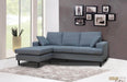 Urban Cali Sectional Sofa Sophia 84" Sectional Sofa with Reversible Chaise in Grey Linen