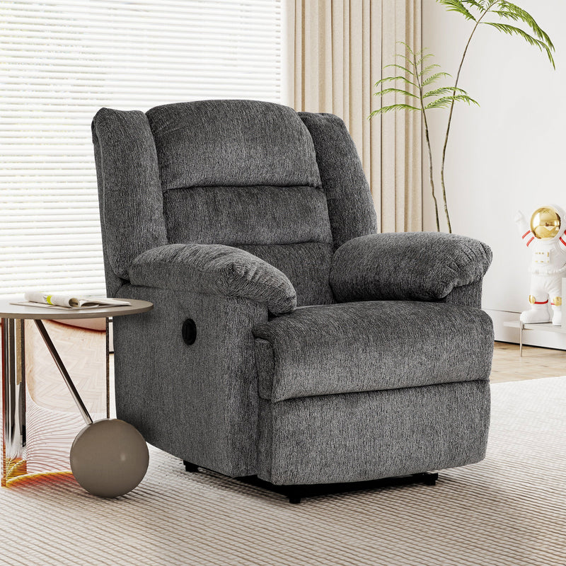 Connor Rocker Power Reclining Chair in Nova Grey