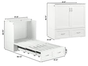 AFI Furnishings Murphy Cabinet Bed Hamilton Murphy Cabinet Bed Chest with 6" Gel Memory Foam Mattress, Storage Drawer and Built-in Charger - Available in 4 Colours and 3 Sizes