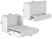 AFI Furnishings Murphy Cabinet Bed Hamilton Murphy Cabinet Bed Chest with 6" Gel Memory Foam Mattress, Storage Drawer and Built-in Charger - Available in 4 Colours and 3 Sizes