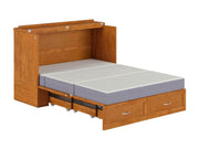AFI Furnishings Murphy Cabinet Bed Hamilton Murphy Cabinet Bed Chest with 6" Gel Memory Foam Mattress, Storage Drawer and Built-in Charger - Available in 4 Colours and 3 Sizes