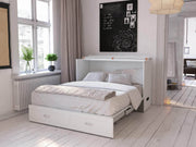 AFI Furnishings Murphy Cabinet Bed Hamilton Murphy Cabinet Bed Chest with 6" Gel Memory Foam Mattress, Storage Drawer and Built-in Charger - Available in 4 Colours and 3 Sizes