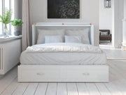 AFI Furnishings Murphy Cabinet Bed Hamilton Murphy Cabinet Bed Chest with 6" Gel Memory Foam Mattress, Storage Drawer and Built-in Charger - Available in 4 Colours and 3 Sizes