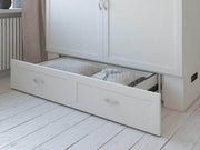 AFI Furnishings Murphy Cabinet Bed Hamilton Murphy Cabinet Bed Chest with 6" Gel Memory Foam Mattress, Storage Drawer and Built-in Charger - Available in 4 Colours and 3 Sizes