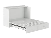 AFI Furnishings Murphy Cabinet Bed Hamilton Murphy Cabinet Bed Chest with 6" Gel Memory Foam Mattress, Storage Drawer and Built-in Charger - Available in 4 Colours and 3 Sizes