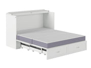 AFI Furnishings Murphy Cabinet Bed Hamilton Murphy Cabinet Bed Chest with 6" Gel Memory Foam Mattress, Storage Drawer and Built-in Charger - Available in 4 Colours and 3 Sizes