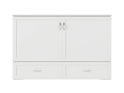 AFI Furnishings Murphy Cabinet Bed Hamilton Murphy Cabinet Bed Chest with 6" Gel Memory Foam Mattress, Storage Drawer and Built-in Charger - Available in 4 Colours and 3 Sizes