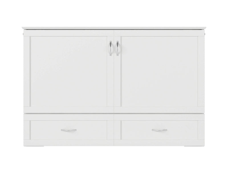 AFI Furnishings Murphy Cabinet Bed Hamilton Murphy Cabinet Bed Chest with 6" Gel Memory Foam Mattress, Storage Drawer and Built-in Charger - Available in 4 Colours and 3 Sizes