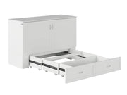 AFI Furnishings Murphy Cabinet Bed Hamilton Murphy Cabinet Bed Chest with 6" Gel Memory Foam Mattress, Storage Drawer and Built-in Charger - Available in 4 Colours and 3 Sizes