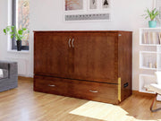 AFI Furnishings Murphy Cabinet Bed Hamilton Murphy Cabinet Bed Chest with 6" Gel Memory Foam Mattress, Storage Drawer and Built-in Charger - Available in 4 Colours and 3 Sizes