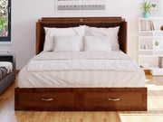 AFI Furnishings Murphy Cabinet Bed Hamilton Murphy Cabinet Bed Chest with 6" Gel Memory Foam Mattress, Storage Drawer and Built-in Charger - Available in 4 Colours and 3 Sizes