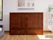 AFI Furnishings Murphy Cabinet Bed Hamilton Murphy Cabinet Bed Chest with 6" Gel Memory Foam Mattress, Storage Drawer and Built-in Charger - Available in 4 Colours and 3 Sizes