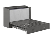 AFI Furnishings Murphy Cabinet Bed Hamilton Murphy Cabinet Bed Chest with 6" Gel Memory Foam Mattress, Storage Drawer and Built-in Charger - Available in 4 Colours and 3 Sizes