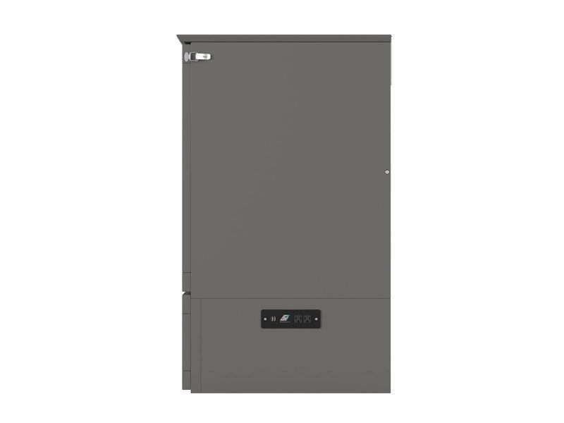 AFI Furnishings Murphy Cabinet Bed Hamilton Murphy Cabinet Bed Chest with 6" Gel Memory Foam Mattress, Storage Drawer and Built-in Charger - Available in 4 Colours and 3 Sizes