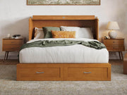 AFI Furnishings Murphy Cabinet Bed Hamilton Murphy Cabinet Bed Chest with 6" Gel Memory Foam Mattress, Storage Drawer and Built-in Charger - Available in 4 Colours and 3 Sizes