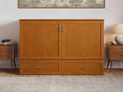 AFI Furnishings Murphy Cabinet Bed Hamilton Murphy Cabinet Bed Chest with 6" Gel Memory Foam Mattress, Storage Drawer and Built-in Charger - Available in 4 Colours and 3 Sizes