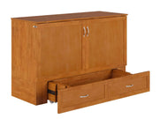 AFI Furnishings Murphy Cabinet Bed Hamilton Murphy Cabinet Bed Chest with 6" Gel Memory Foam Mattress, Storage Drawer and Built-in Charger - Available in 4 Colours and 3 Sizes