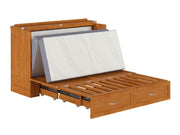 AFI Furnishings Murphy Cabinet Bed Hamilton Murphy Cabinet Bed Chest with 6" Gel Memory Foam Mattress, Storage Drawer and Built-in Charger - Available in 4 Colours and 3 Sizes