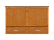 AFI Furnishings Murphy Cabinet Bed Hamilton Murphy Cabinet Bed Chest with 6" Gel Memory Foam Mattress, Storage Drawer and Built-in Charger - Available in 4 Colours and 3 Sizes