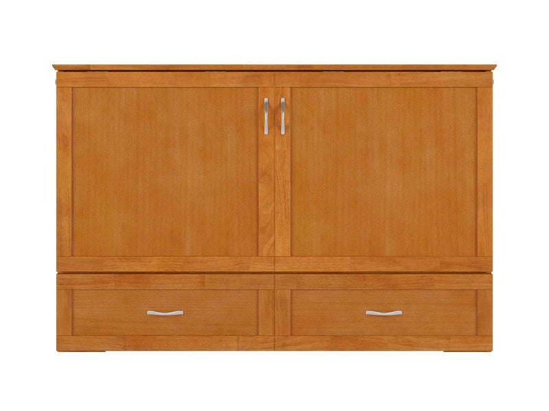 AFI Furnishings Murphy Cabinet Bed Hamilton Murphy Cabinet Bed Chest with 6" Gel Memory Foam Mattress, Storage Drawer and Built-in Charger - Available in 4 Colours and 3 Sizes