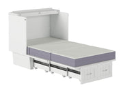 AFI Furnishings Murphy Cabinet Bed Nantucket Murphy Cabinet Bed Chest with 6" Gel Memory Foam Mattress, Storage Drawer and Built-in Charger - Available in 4 Colours and 3 Sizes