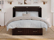 AFI Furnishings Murphy Cabinet Bed Nantucket Murphy Cabinet Bed Chest with 6" Gel Memory Foam Mattress, Storage Drawer and Built-in Charger - Available in 4 Colours and 3 Sizes