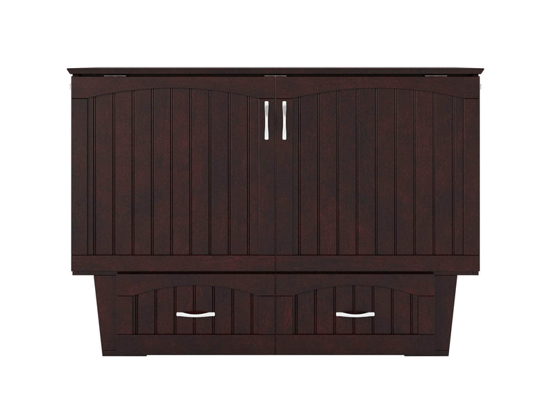 AFI Furnishings Murphy Cabinet Bed Nantucket Murphy Cabinet Bed Chest with 6" Gel Memory Foam Mattress, Storage Drawer and Built-in Charger - Available in 4 Colours and 3 Sizes