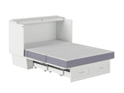 AFI Furnishings Murphy Cabinet Bed Nantucket Murphy Cabinet Bed Chest with 6" Gel Memory Foam Mattress, Storage Drawer and Built-in Charger - Available in 4 Colours and 3 Sizes