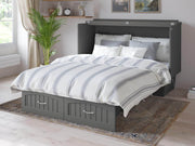 AFI Furnishings Murphy Cabinet Bed Nantucket Murphy Cabinet Bed Chest with 6" Gel Memory Foam Mattress, Storage Drawer and Built-in Charger - Available in 4 Colours and 3 Sizes