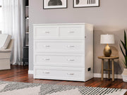 AFI Furnishings Murphy Cabinet Bed Northfield Murphy Cabinet Bed Chest with 6" Gel Memory Foam Mattress, Storage Drawer and Built-in Charger - Available in 6 Colours and 3 Sizes