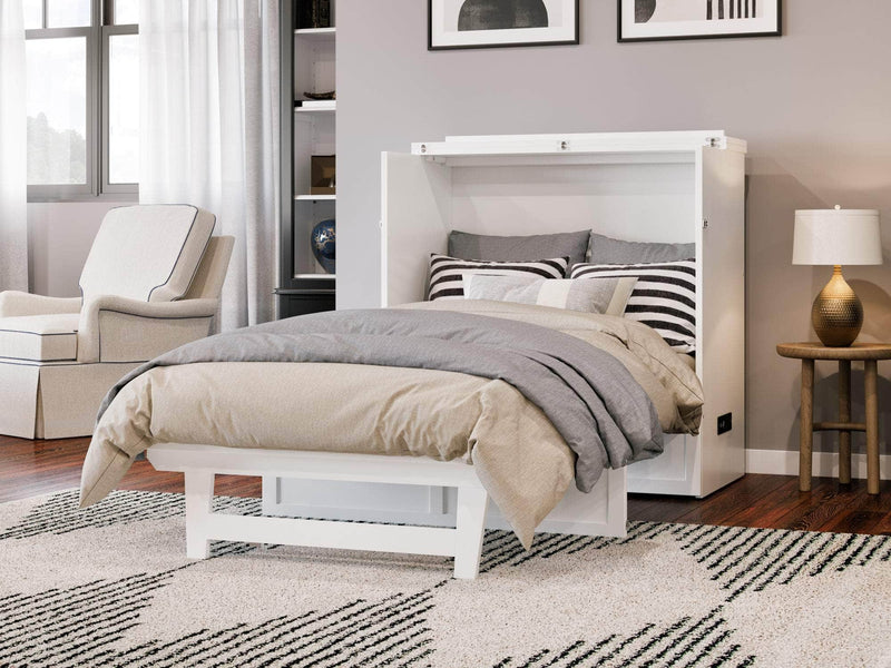 AFI Furnishings Murphy Cabinet Bed Northfield Murphy Cabinet Bed Chest with 6" Gel Memory Foam Mattress, Storage Drawer and Built-in Charger - Available in 6 Colours and 3 Sizes