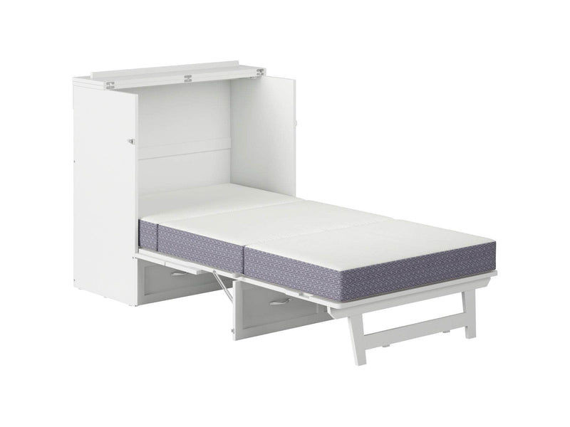 AFI Furnishings Murphy Cabinet Bed Northfield Murphy Cabinet Bed Chest with 6" Gel Memory Foam Mattress, Storage Drawer and Built-in Charger - Available in 6 Colours and 3 Sizes
