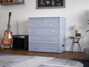 AFI Furnishings Murphy Cabinet Bed Northfield Murphy Cabinet Bed Chest with 6" Gel Memory Foam Mattress, Storage Drawer and Built-in Charger - Available in 6 Colours and 3 Sizes